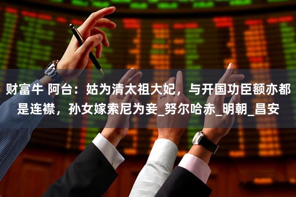 财富牛 阿台：姑为清太祖大妃，与开国功臣额亦都是连襟，孙女嫁索尼为妾_努尔哈赤_明朝_昌安