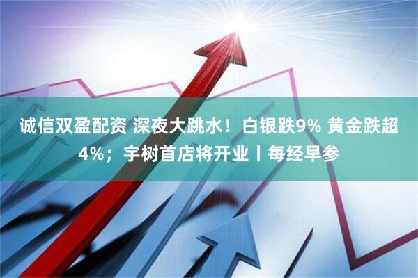 诚信双盈配资 深夜大跳水！白银跌9% 黄金跌超4%；宇树首店将开业丨每经早参